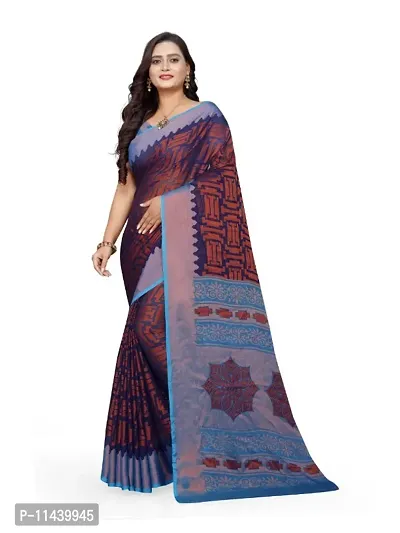 Classic Brasso Printed Saree with Blouse piece-thumb2