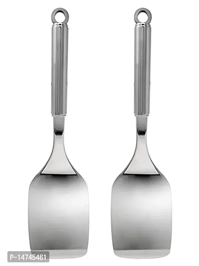 Turners/Spatulas/Cooking Turner/For Dosa, Roti, Omlette, Parathas, Pavbhaji-Pack Of 2 (Silver)-thumb0