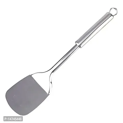 Spatula|Stainless Steel Cooking Spatula|Palta|Nonstick Turner For Dosa|Roti|Omlette|Parathas|Pavbhaji|8 Cm (Silver)-thumb0