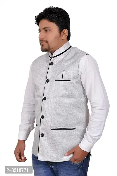 A P Creation Stylish Nehru Jacket Modi Jacket for Boys and Mens-thumb2