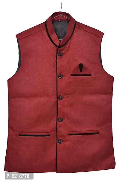 A P Creation Stylish Nehru Jacket For Boy's And Men's-thumb3