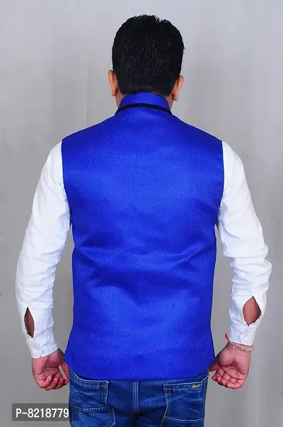 A P Creation Nehru Jacket Stylish Nehru Modi Sleeveless Cotton Waistcoat for Man's-thumb5