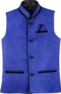A P Creation Nehru Jacket Stylish Nehru Modi Sleeveless Cotton Waistcoat for Man's-thumb2