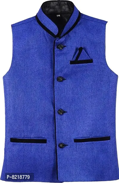A P Creation Nehru Jacket Stylish Nehru Modi Sleeveless Cotton Waistcoat for Man's-thumb3