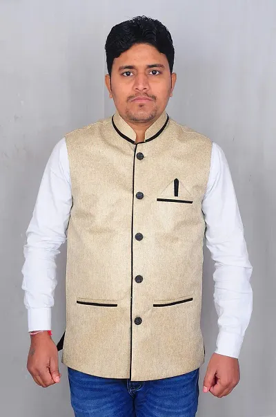 A P Creation Stylish Nehru Jacket Modi Jacket for Boys and Mens