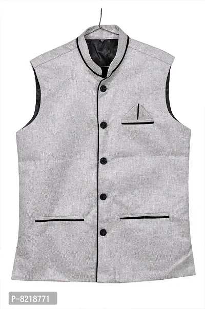 A P Creation Stylish Nehru Jacket Modi Jacket for Boys and Mens-thumb5