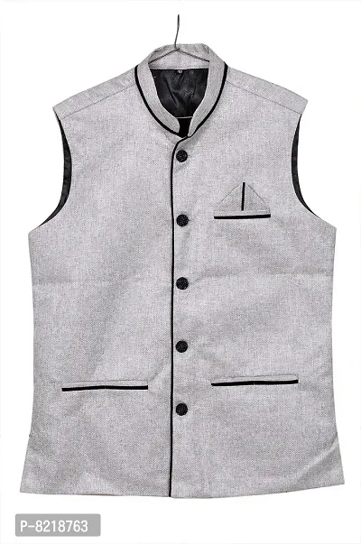 A P Creation Stylish Nehru Jacket For Boys And Mens-thumb0
