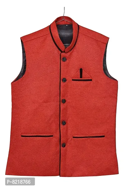 A P Creation Stylish Nehru Jacket For Boy's And Men's-thumb0