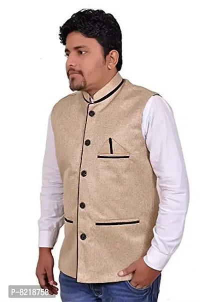A P Creation Stylish Nehru Jacket Modi Jacket For Boy's and Men's-thumb2