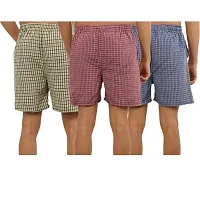 A P Creation Boxers for Men Cotton Boxer Shorts Multicolored Pack of 3-thumb1