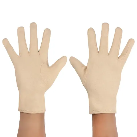 Stylish Solid Cotton Hand Gloves for Women