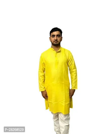 Classic Cotton  Solid Kurta for Men-thumb0