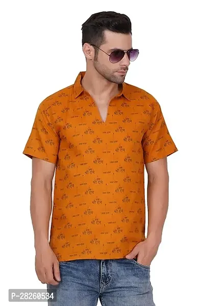 Men Printed Pure Cotton Straight Kurta