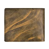 Stylish Artificial Leather Brown Solid 5 Compartments Wallet For Men-thumb2