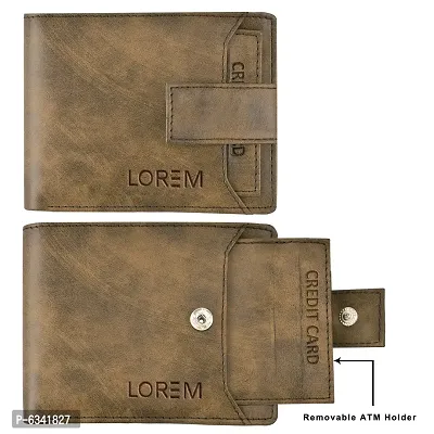 Stylish Artificial Leather Brown Solid 7 Compartments Wallet For Men-thumb2