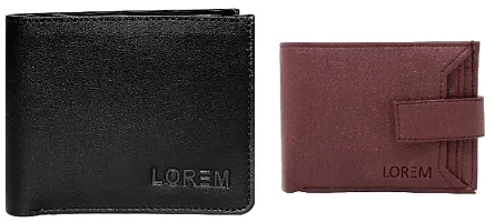 Mens Stylish  Artificial Leather Two Fold Wallets (Set Of 2)