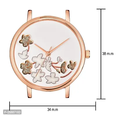 LORTTA LT- 504 Tan Flower Round Dial Analog Women Watch For Girls-thumb4