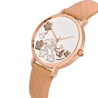 LORTTA LT- 504 Tan Flower Round Dial Analog Women Watch For Girls-thumb4