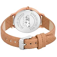 LORTTA LT- 504 Tan Flower Round Dial Analog Women Watch For Girls-thumb1