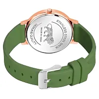 LORTTA LT- 537 Green Two Tone Round Dial Silicone Belt Analog Women Watch For Girls-thumb4