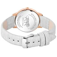 LORETTA LT-313 White Leather Strap Round Dial Women Watch For Girls-thumb4