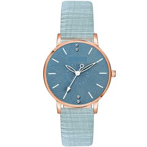 LORETTA LT-316 Leather Strap Round Dial Women Watch For Girls