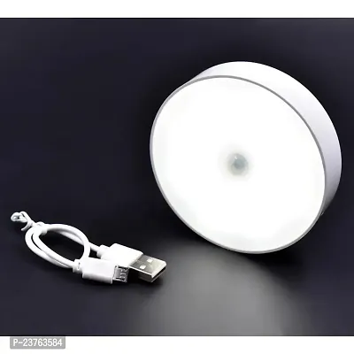 HOMELY24 Round Shape 8 Led Motion Sensor Induction Led Light for Hallway, Wardrobe, Basement, Cupboard, Garage-thumb0