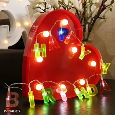 HOMELY24 Decorations Plastic Happy Birthday Lights | 13 Led Letter Battery Operated String Lights | Outdoor String Lights-thumb3