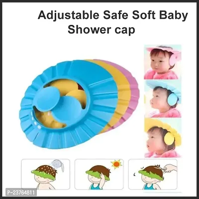 HOMELY24 Adjustable Safe Soft Bathing Baby Shower Cap | Wash Hair Baby Cap to Protecting Babies' Eyes and Face-thumb5