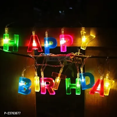 HOMELY24 Decorations Plastic Happy Birthday Lights | 13 Led Letter Battery Operated String Lights | Outdoor String Lights-thumb5