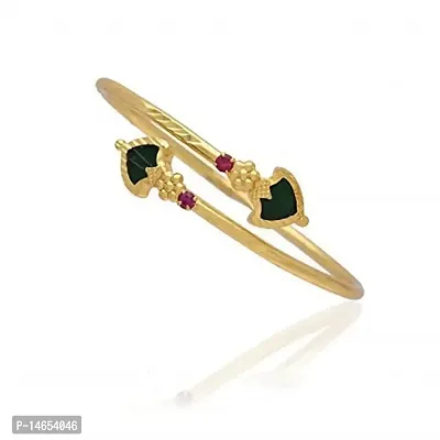 CUTE GOLD One Gram Gold Plated Copper Traditional Stone Bangle for Women  Girls-thumb2