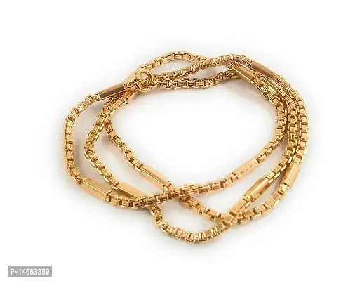 CUTE GOLD 1 Gram Micro Gold Plated  Copper Traditional Designer Fashion Jewellery Chain for Women