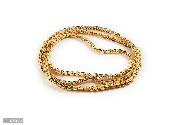 CUTE GOLD 1 Gram Micro Gold Plated  Copper Traditional Designer Fashion Jewellery Chain for Women-thumb4