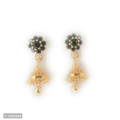 CUTE GOLD One Gram Gold Plated Fashion Jewellery Traditional Covering Earring for Women  Girls-thumb0