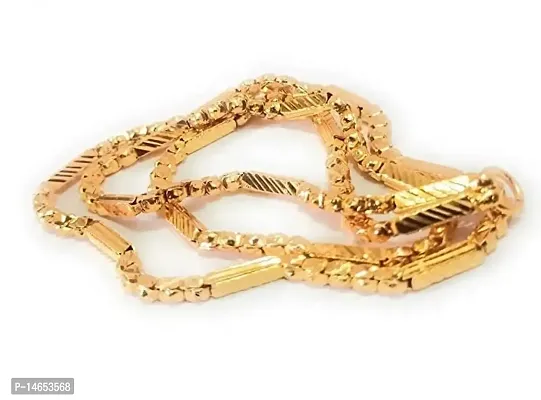 CUTE GOLD 1 Gram Micro Gold Plated  Copper Traditional Designer Fashion Jewellery Chain for Women