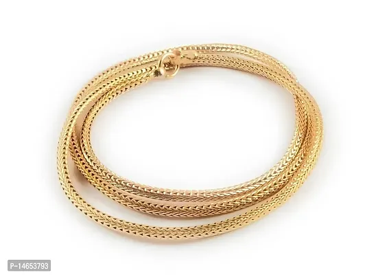 CUTE GOLD 1 Gram Micro Gold Plated  Copper Traditional Designer Fashion Jewellery Chain for Women-thumb4