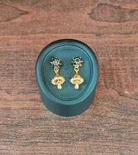 CUTE GOLD One Gram Gold Plated Fashion Jewellery Traditional Covering Earring for Women  Girls-thumb2