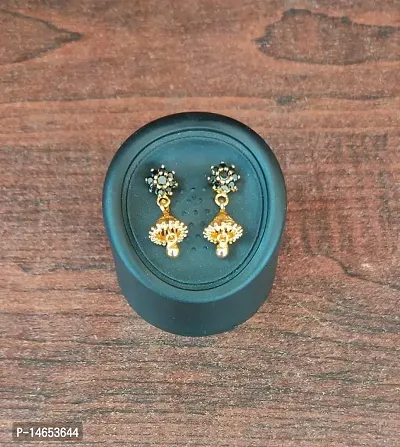CUTE GOLD One Gram Gold Plated Fashion Jewellery Traditional Covering Earring for Women  Girls-thumb3