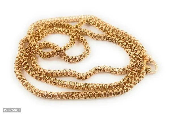 CUTE GOLD 1 Gram Micro Gold Plated  Copper Traditional Designer Fashion Jewellery Chain for Women