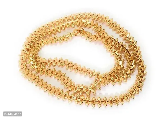 CUTE GOLD 1 Gram Micro Gold Plated  Copper Traditional Designer Fashion Jewellery Chain for Women