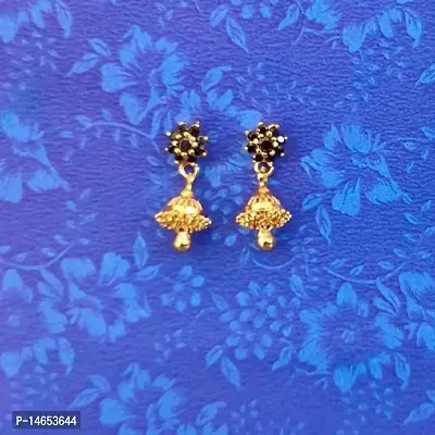 CUTE GOLD One Gram Gold Plated Fashion Jewellery Traditional Covering Earring for Women  Girls-thumb2