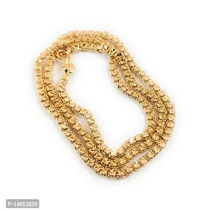 CUTE GOLD 1 Gram Micro Gold Plated  Copper Traditional Designer Fashion Jewellery Chain for Women