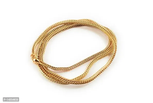 CUTE GOLD 1 Gram Micro Gold Plated  Copper Traditional Designer Fashion Jewellery Chain for Women