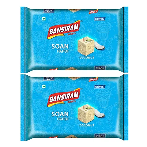 Bansiram Sweets Soan Papdi Coconut Box (Pack of 2 - 250GM) - 500GM