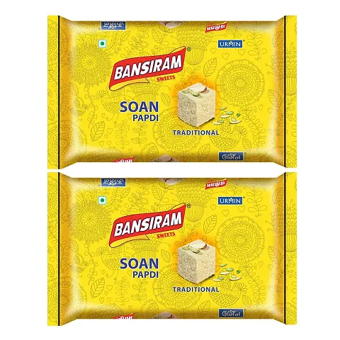 Bansiram Sweets Soan Papdi Traditional Box (Pack of 2 - 250GM) - 500GM