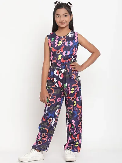 Floral Print Crepe Jumpsuit