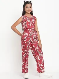 Stylish Fancy Crepe Basic Jumpsuit For Kids Girls-thumb3