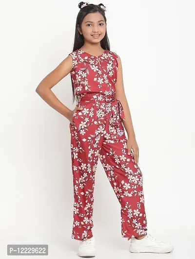 Stylish Fancy Crepe Basic Jumpsuit For Kids Girls-thumb4