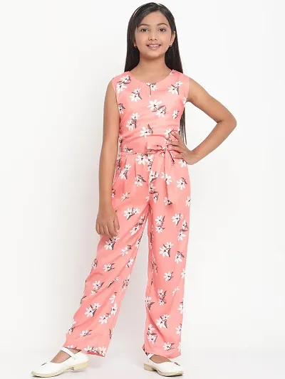 Floral Print Crepe Jumpsuit