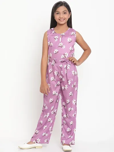 Floral Print Crepe Jumpsuit